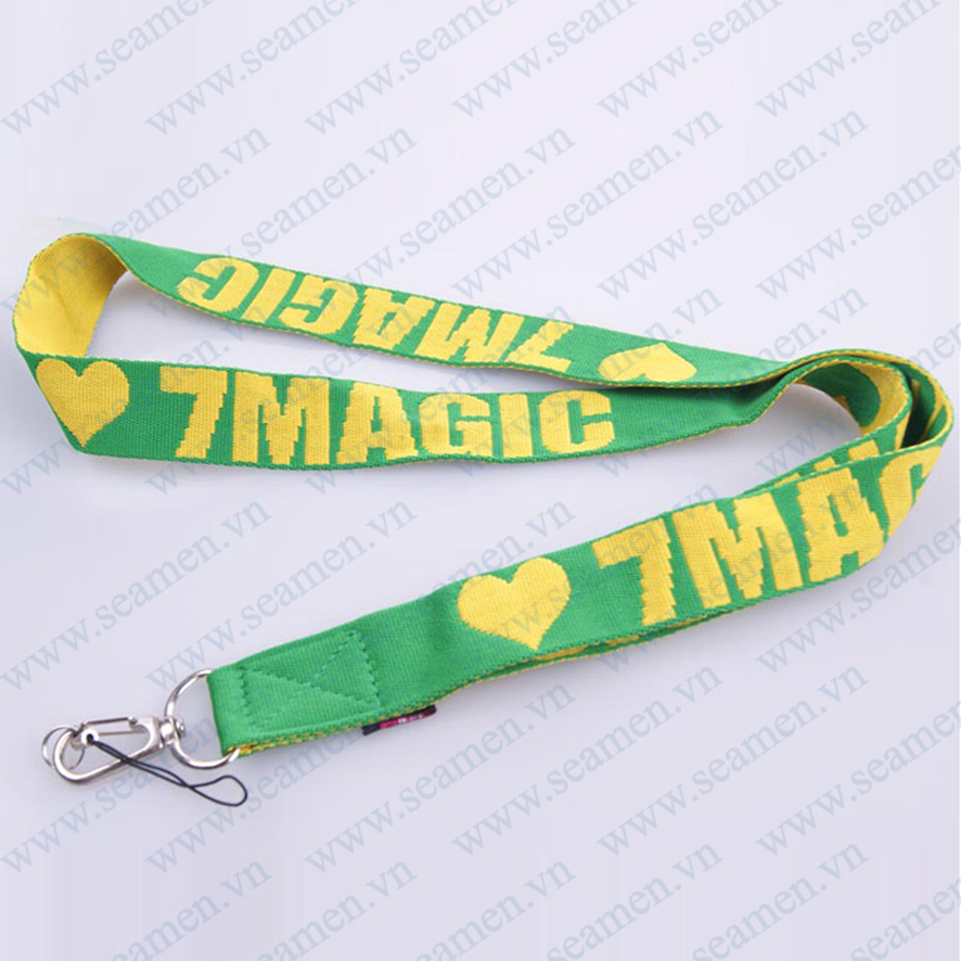 Dây đeo thẻ dệt logo 003