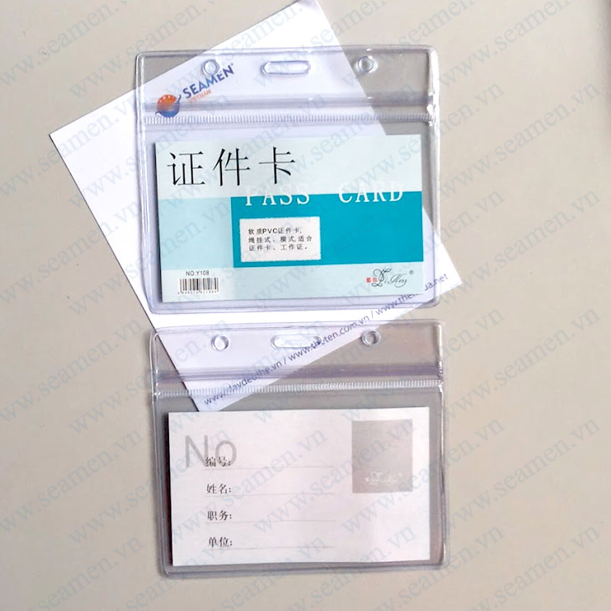 Bao đeo thẻ nhân viên nhựa plastic 02