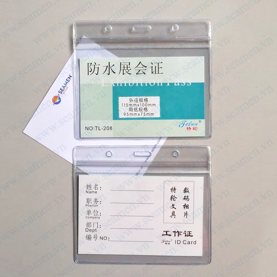 Bao đeo thẻ nhân viên nhựa plastic 01