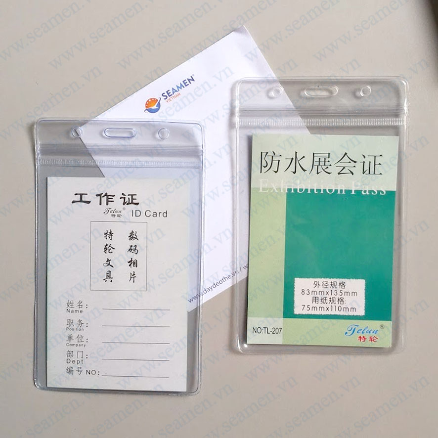 Bao đeo thẻ nhân viên nhựa plastic 03