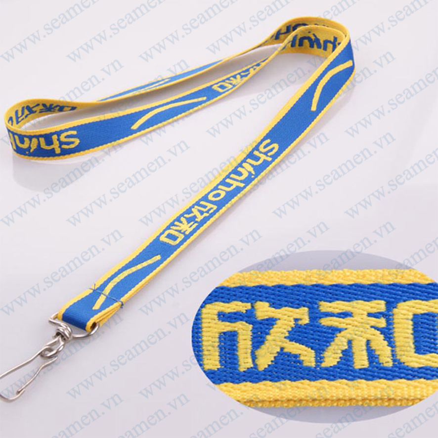 Dây đeo thẻ dệt logo 010