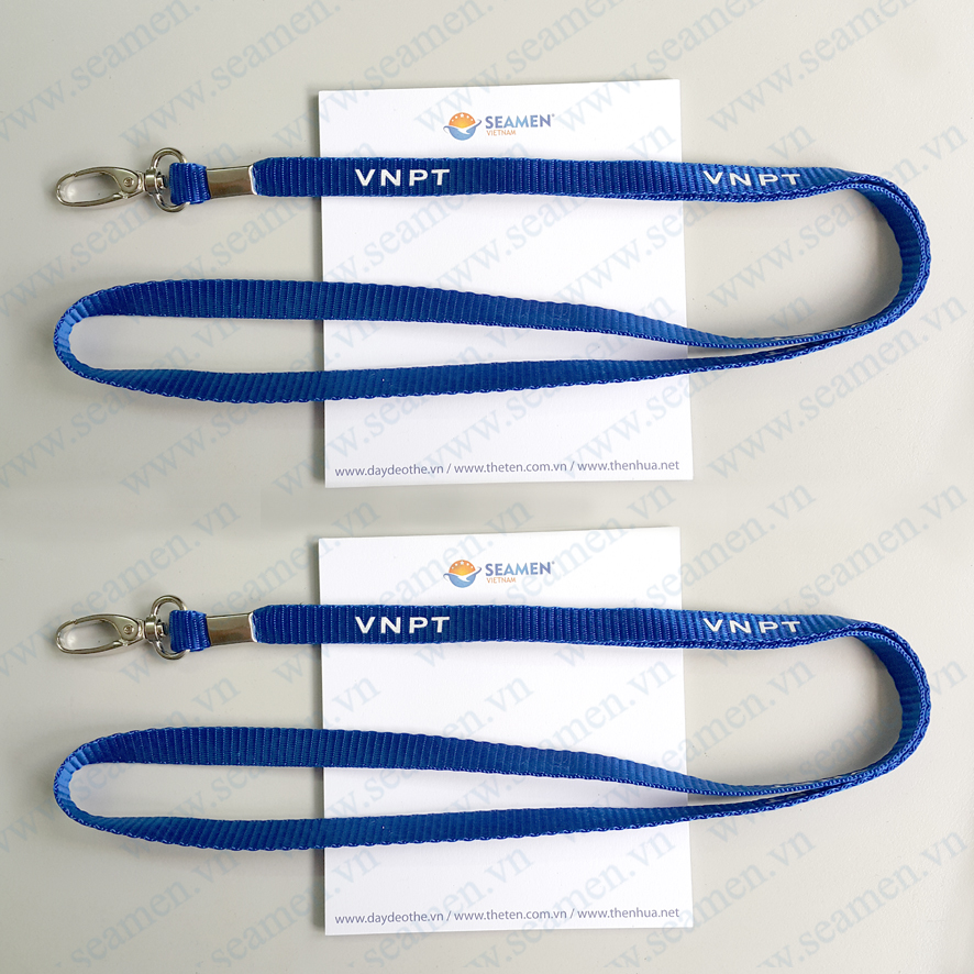 Dây đeo thẻ nhân viên in nổi 028