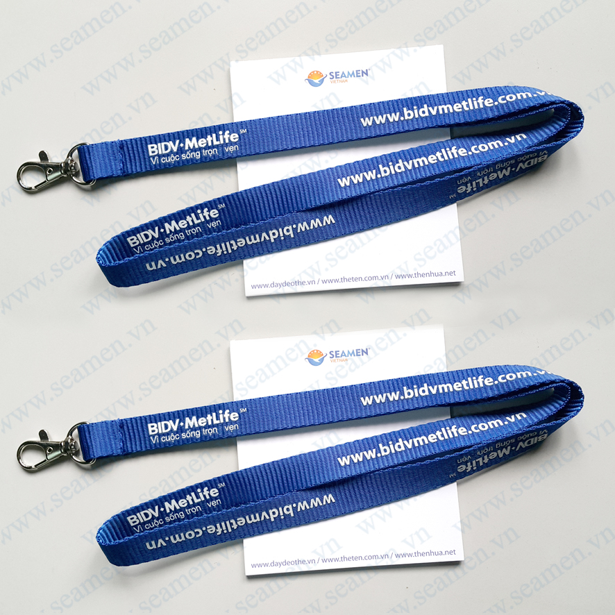 Dây đeo thẻ nhân viên in nổi 029