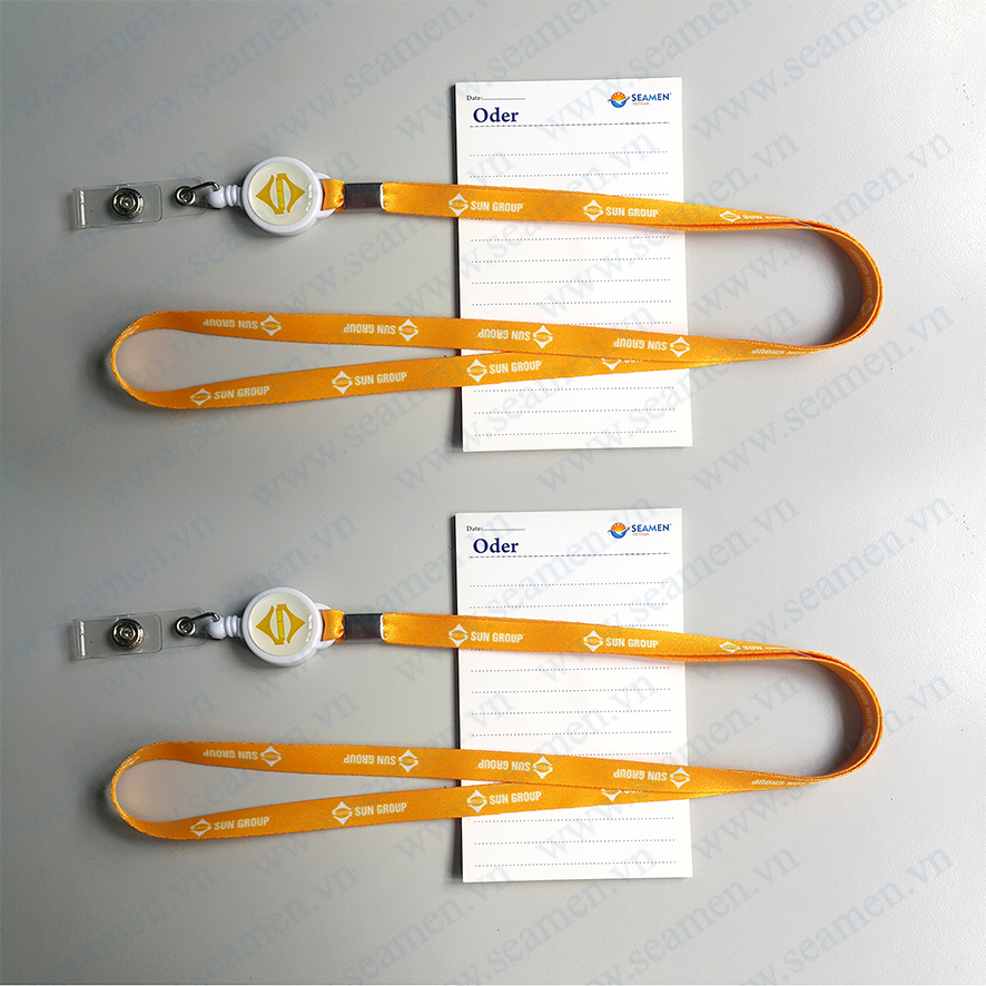 Dây đeo thẻ nhân viên in chuyển nhiệt 020