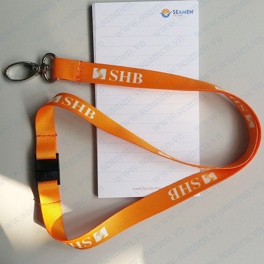 Dây đeo thẻ nhân viên in chuyển nhiệt 021
