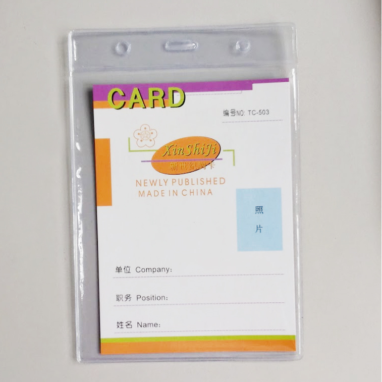 Bao đeo thẻ nhân viên nhựa plastic 04